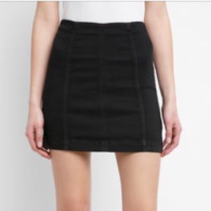 Black Free People denim mini skirt